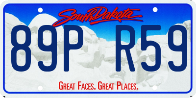 SD license plate 89PR59