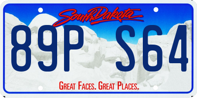 SD license plate 89PS64