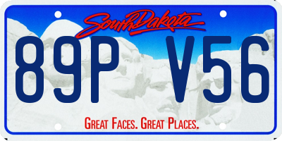 SD license plate 89PV56