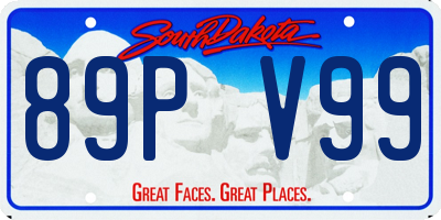 SD license plate 89PV99