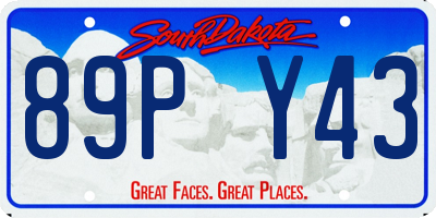 SD license plate 89PY43