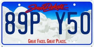 SD license plate 89PY50