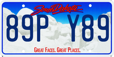 SD license plate 89PY89