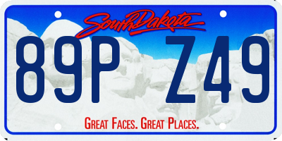 SD license plate 89PZ49