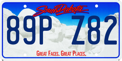 SD license plate 89PZ82