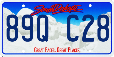 SD license plate 89QC28