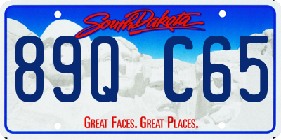 SD license plate 89QC65