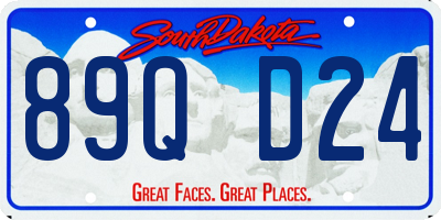 SD license plate 89QD24