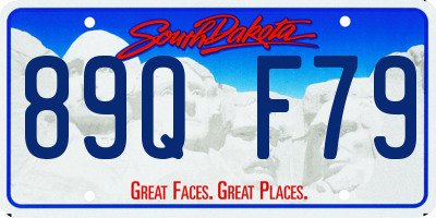 SD license plate 89QF79