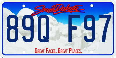 SD license plate 89QF97