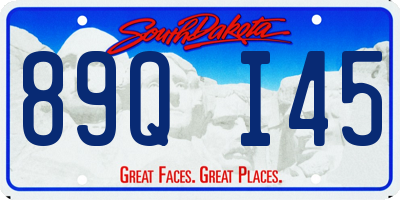 SD license plate 89QI45