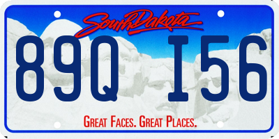 SD license plate 89QI56