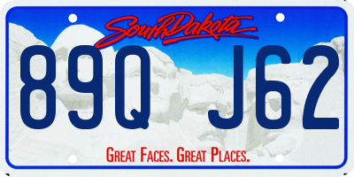 SD license plate 89QJ62