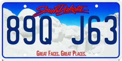 SD license plate 89QJ63
