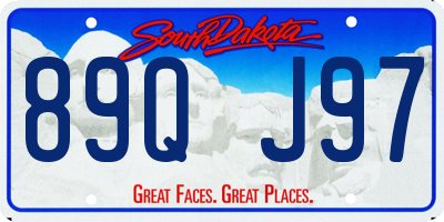 SD license plate 89QJ97