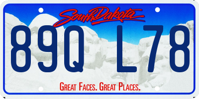 SD license plate 89QL78