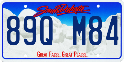 SD license plate 89QM84
