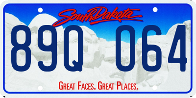 SD license plate 89QO64