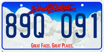 SD license plate 89QO91