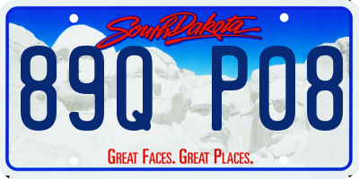 SD license plate 89QP08
