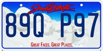 SD license plate 89QP97