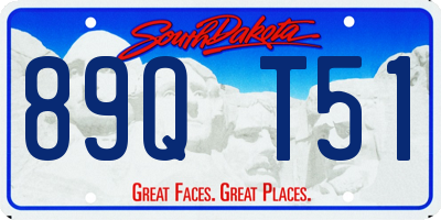 SD license plate 89QT51