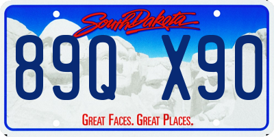 SD license plate 89QX90