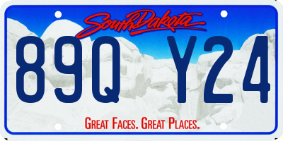 SD license plate 89QY24