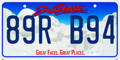 SD license plate 89RB94