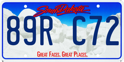 SD license plate 89RC72
