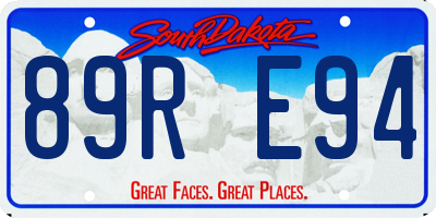 SD license plate 89RE94