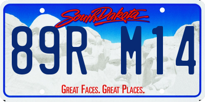 SD license plate 89RM14