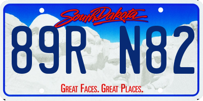 SD license plate 89RN82