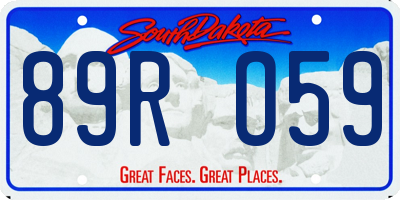 SD license plate 89RO59