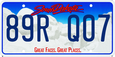 SD license plate 89RQ07