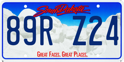 SD license plate 89RZ24