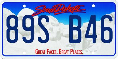 SD license plate 89SB46
