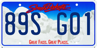 SD license plate 89SG01