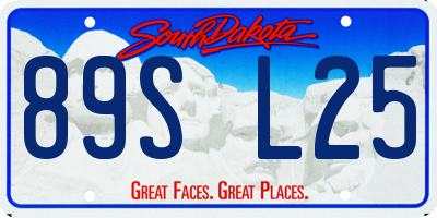 SD license plate 89SL25
