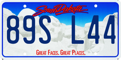 SD license plate 89SL44
