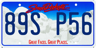 SD license plate 89SP56