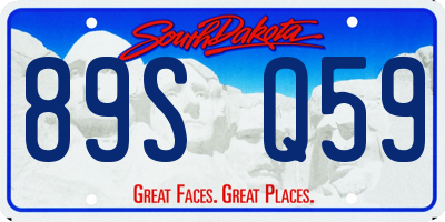 SD license plate 89SQ59