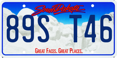 SD license plate 89ST46