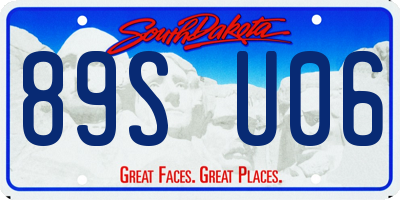 SD license plate 89SU06
