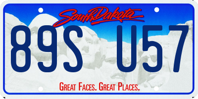 SD license plate 89SU57