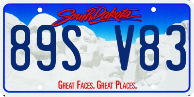 SD license plate 89SV83
