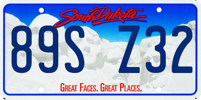 SD license plate 89SZ32