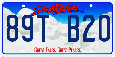 SD license plate 89TB20