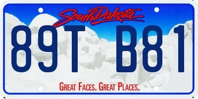 SD license plate 89TB81