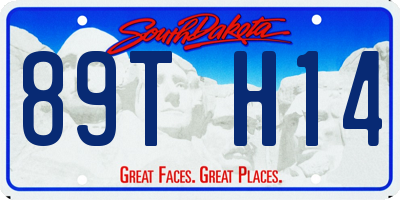 SD license plate 89TH14